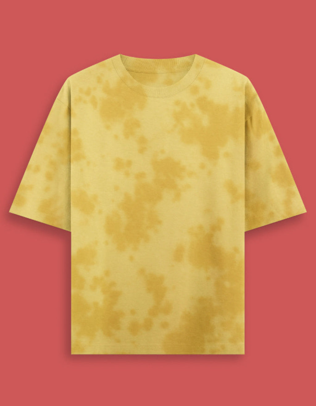 Oversized unisex yellow tie dye streetwear tshirt India