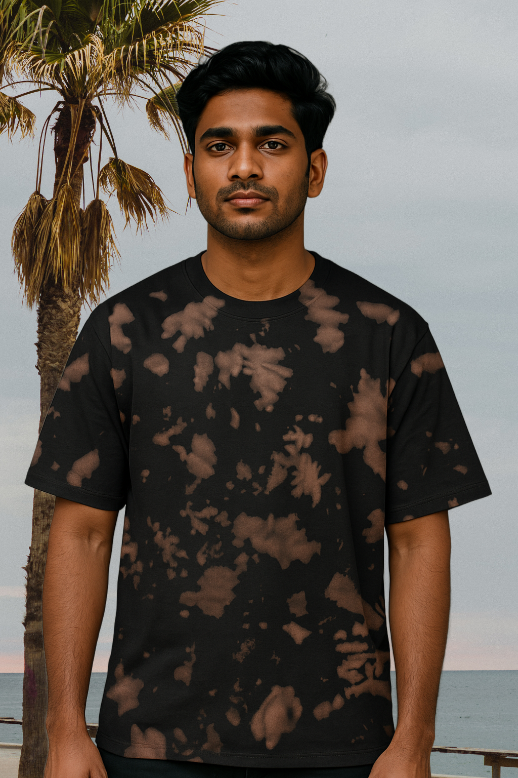 black tie dye oversized t shirt