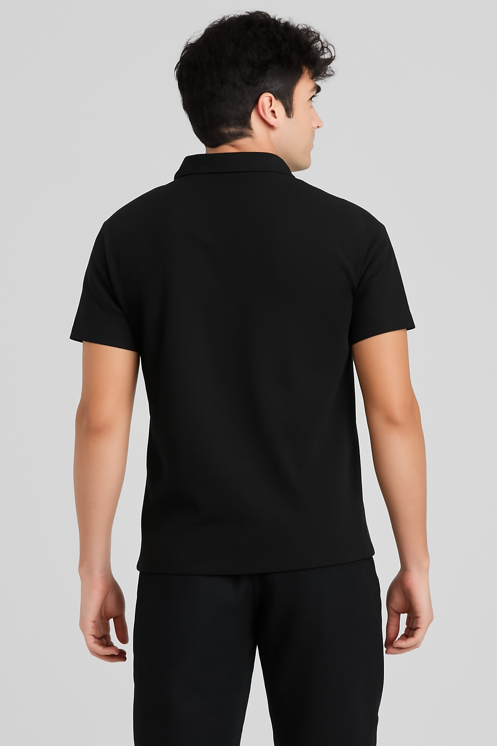 Men's Black 100% Cotton 220 GSM Polo Tshirt