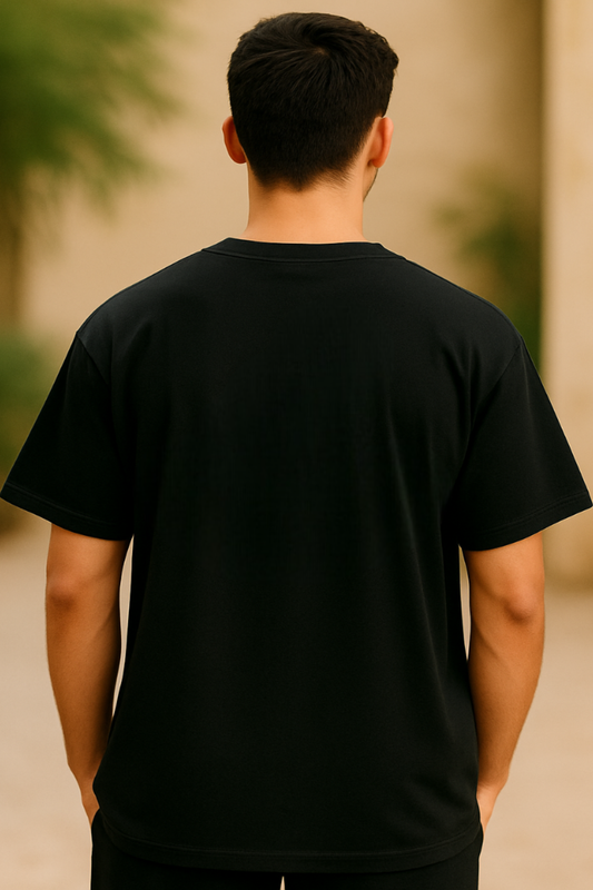 Oversized unisex black streetwear tshirt India