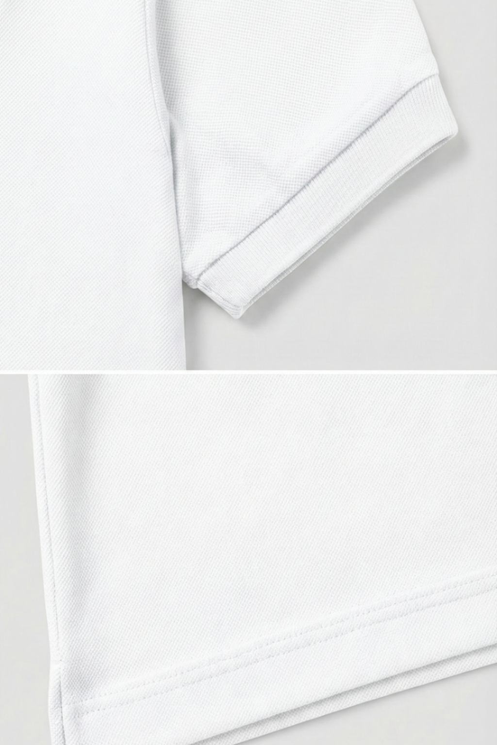 Men's White 100% Cotton Polo T-shirt