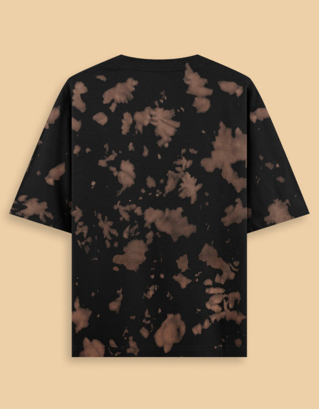 Oversized unisex brown black tie dye streetwear tshirt India