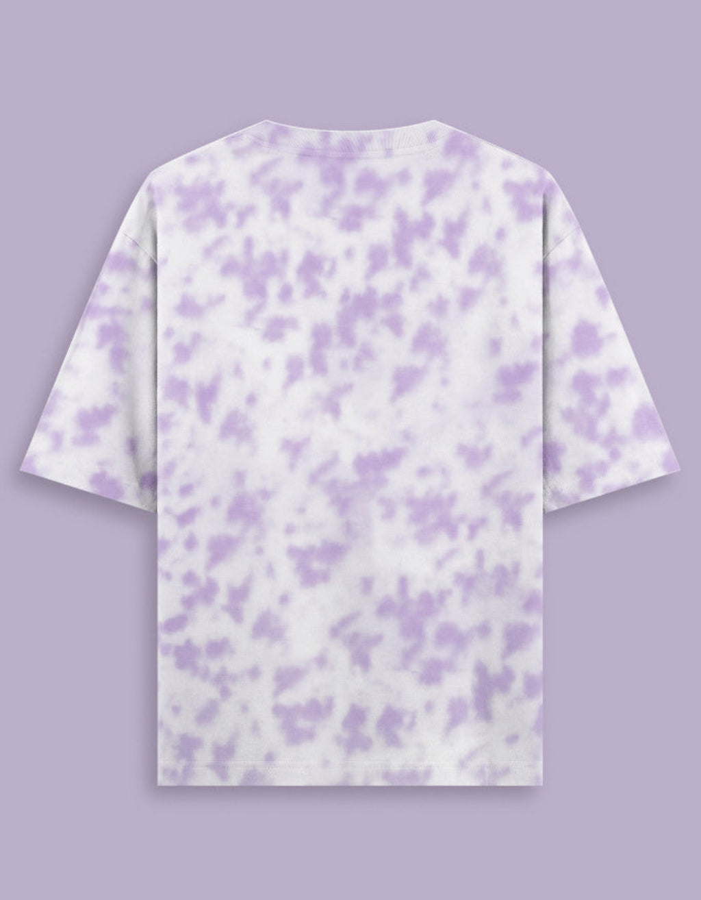 Oversized unisex white lavender tie dye streetwear tshirt India