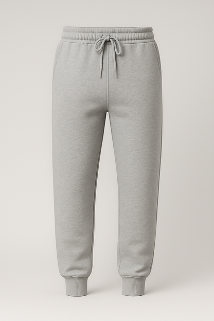 Kleeves Classic 100% Cotton Grey Melange Joggers