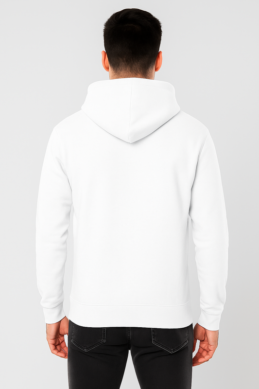Kleeves Classic 400 GSM White Zip Hoodie