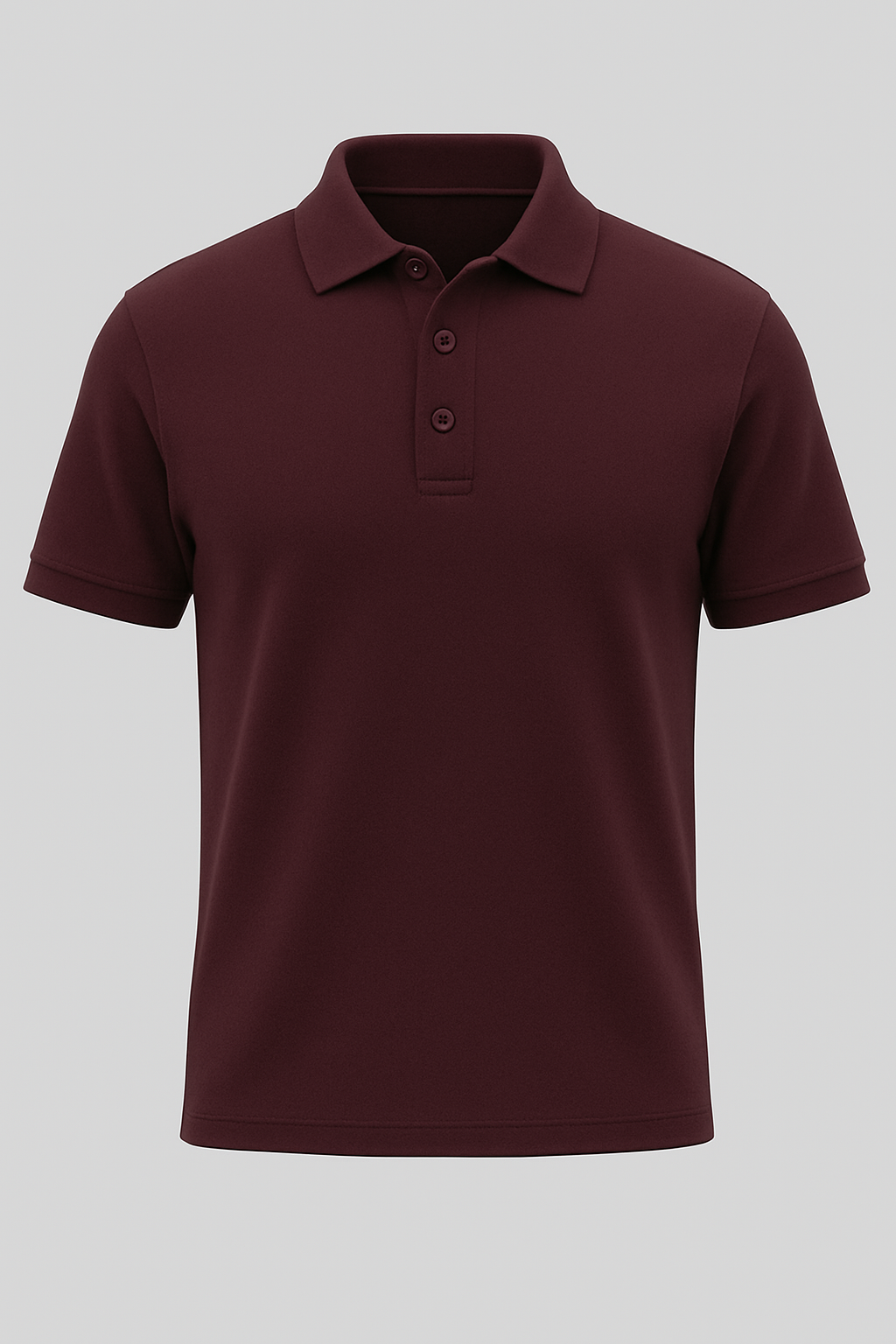 Men's Maroon 100% Cotton 220 GSM Polo Tshirt