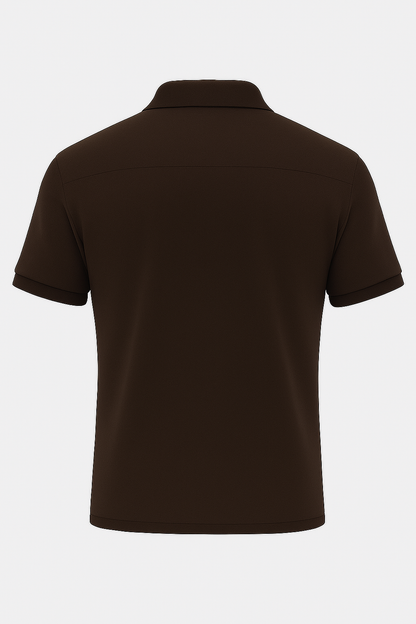 Men's Brown 100% Cotton 220 GSM Polo Tshirt