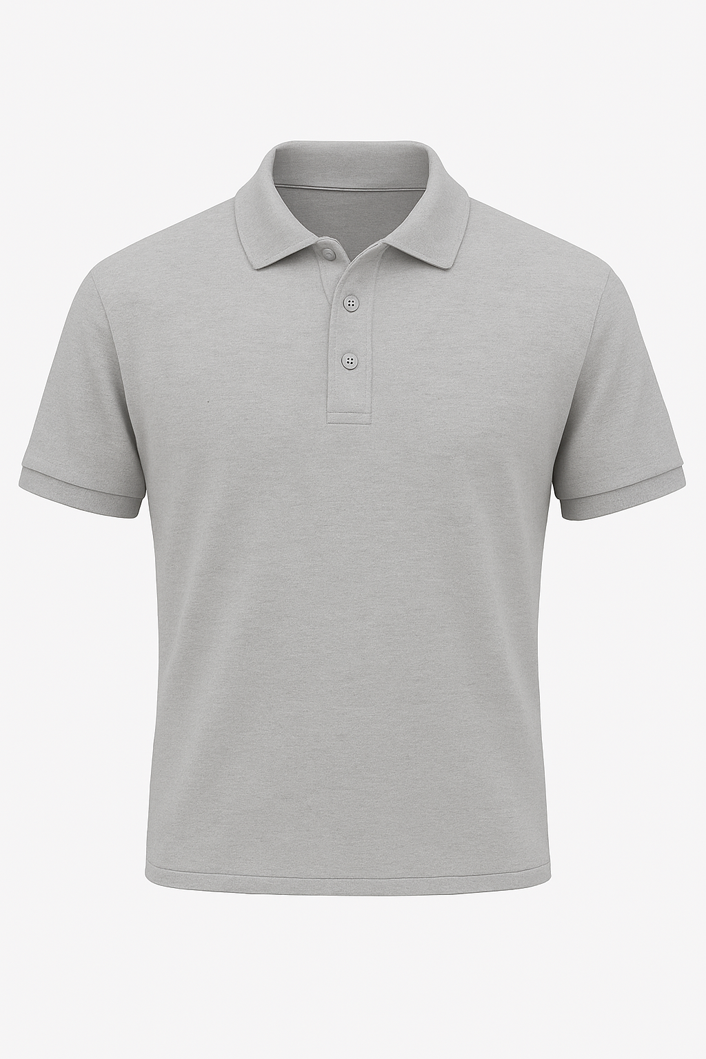 Men's Grey Melange 100% Cotton 220 GSM Polo Tshirt