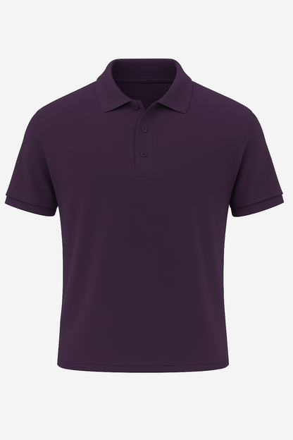 Men's Purple 100% Cotton 220 GSM Polo Tshirt