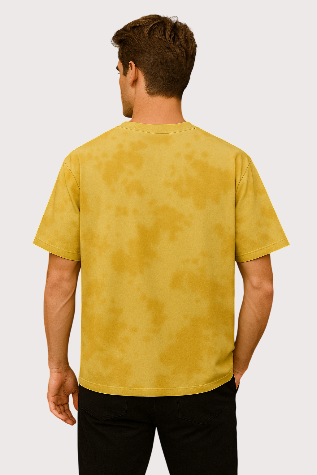 Sunburst Drift Oversized Tie Dye Yellow T-Shirt