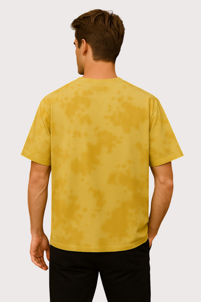 Sunburst Drift Oversized Tie Dye Yellow T-Shirt