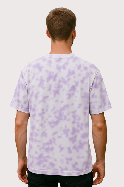 Lilac Eclipse Oversized Tie Dye White Lavender T-Shirt