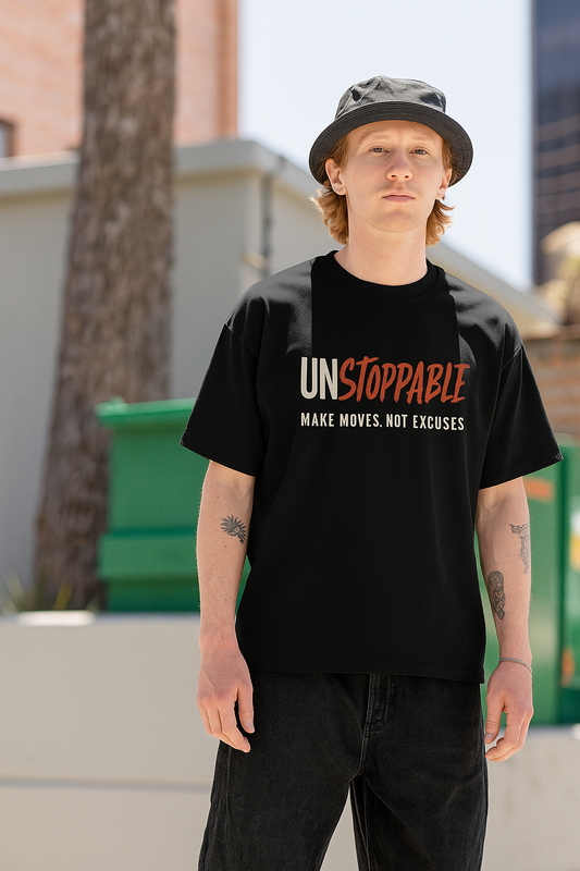 Oversized unisex black streetwear tshirt India