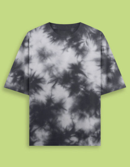 Oversized unisex white black tie dye streetwear tshirt India