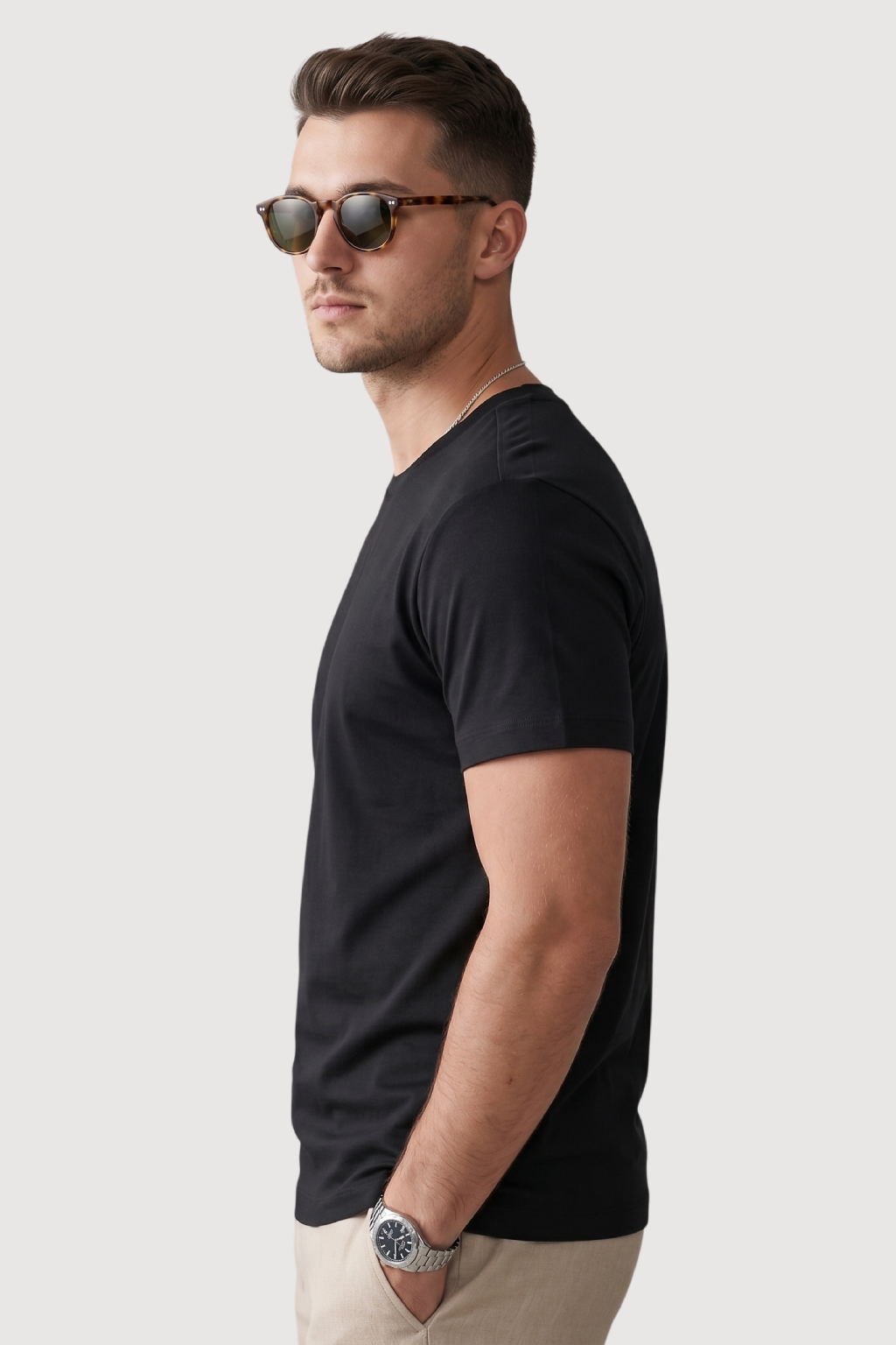 Kleeves Supima Cotton Black T-Shirt- 100% Supima Cotton