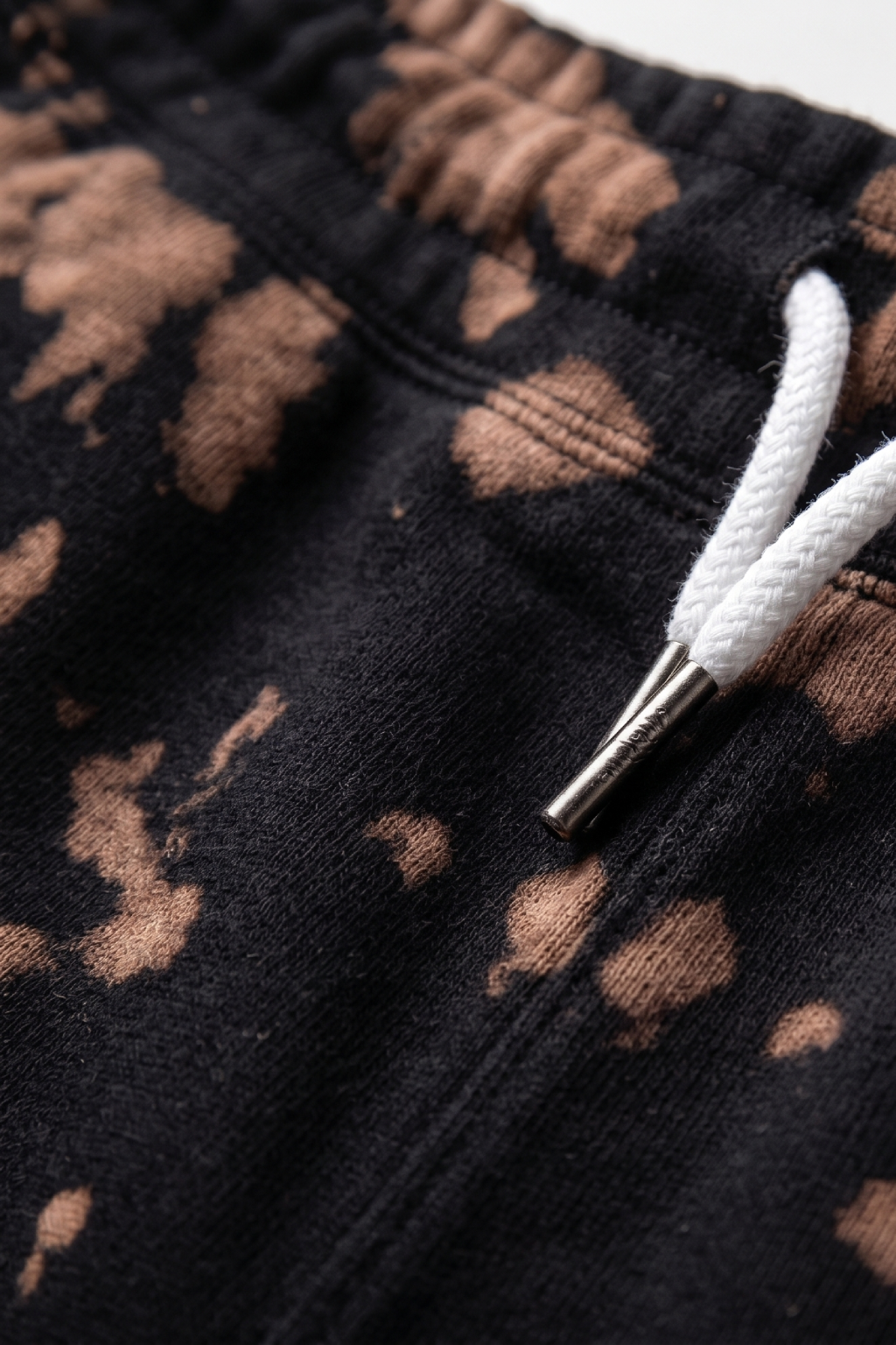 Smokey Spill Tie Dye Brown Black Shorts