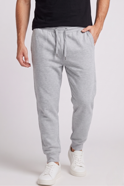 Kleeves Classic 100% Cotton Grey Melange Joggers