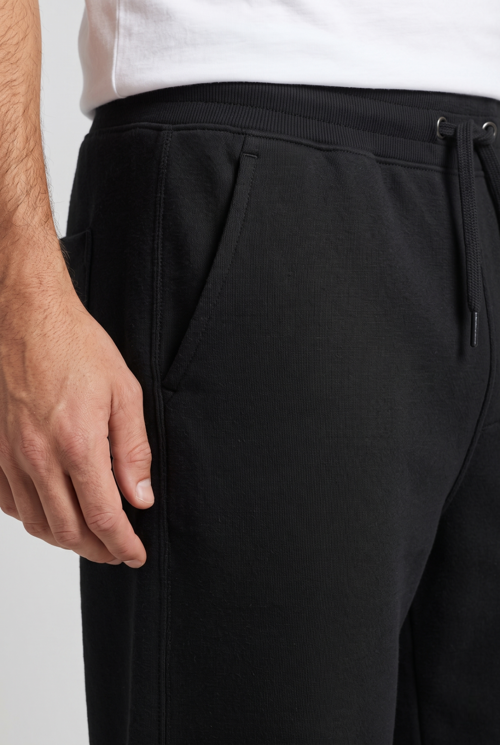 Kleeves Classic Terry Fabric Black Sweatpants