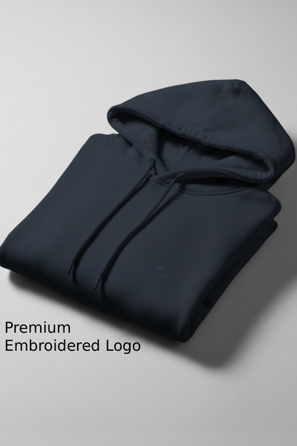 Kleeves Classic 100% cotton 300 GSM Navy Blue Hoodie