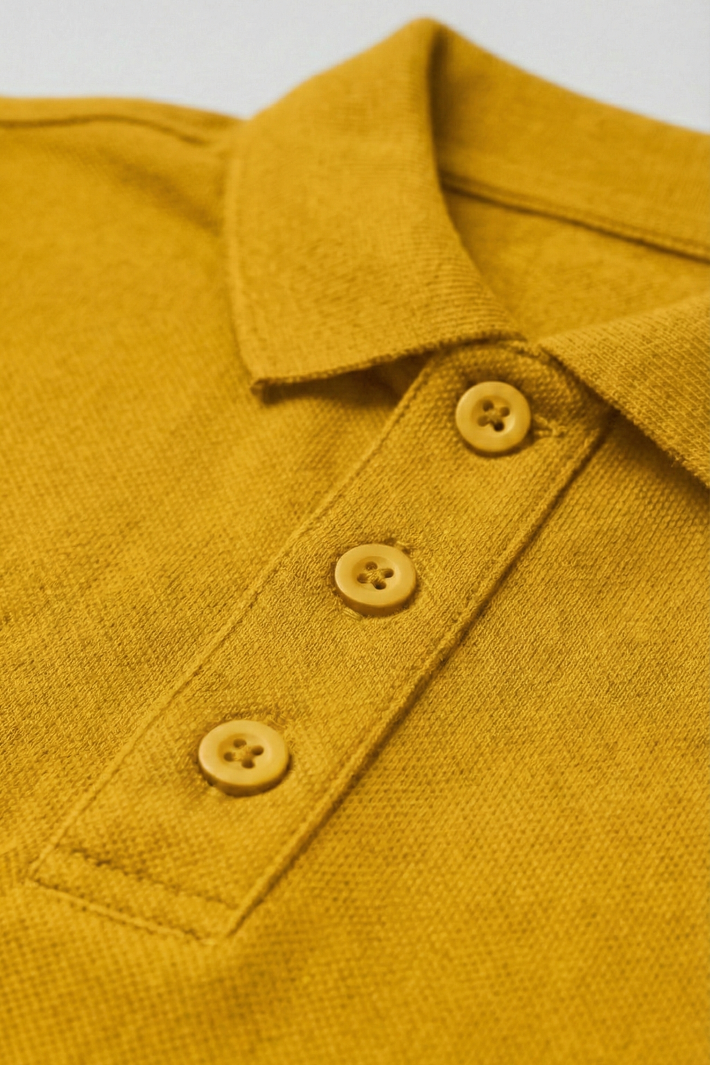Men's Mustard Yellow 100% Cotton Polo T-shirt