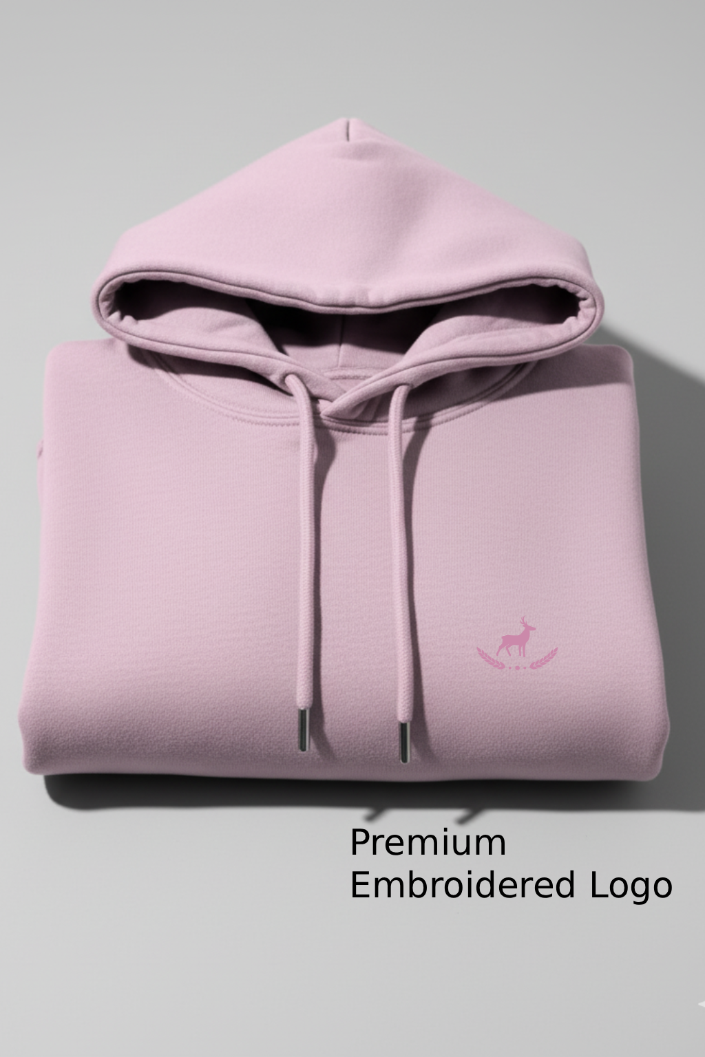 Kleeves Classic 100% cotton 300 GSM Light Baby Pink Hoodie