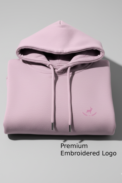 Kleeves Classic 100% cotton 300 GSM Light Baby Pink Hoodie