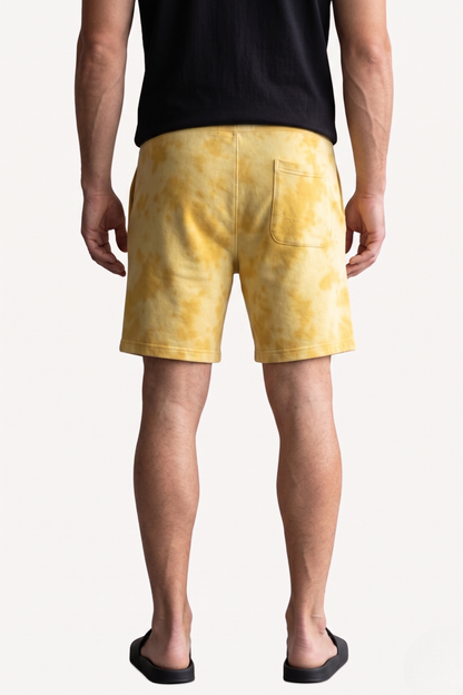 Sunburst Drift Tie Dye Yellow Shorts