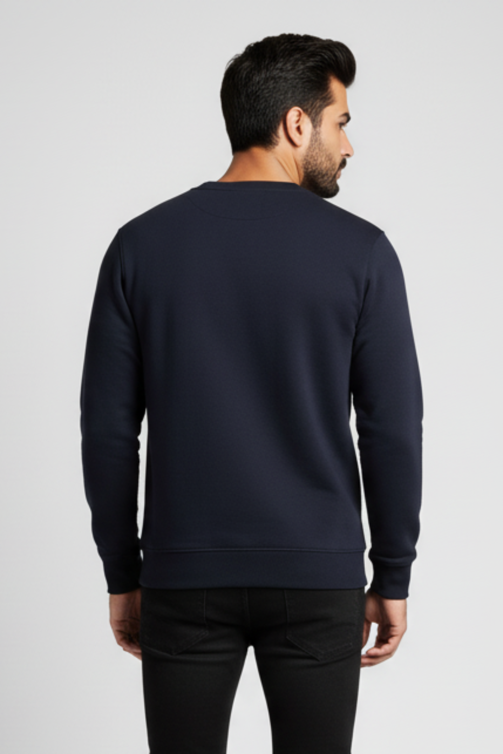 Kleeves Classic 100% Cotton 300 GSM Navy Blue Sweatshirt