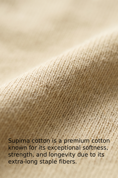 Kleeves Supima Cotton Beige T-Shirt- 100% Supima Cotton
