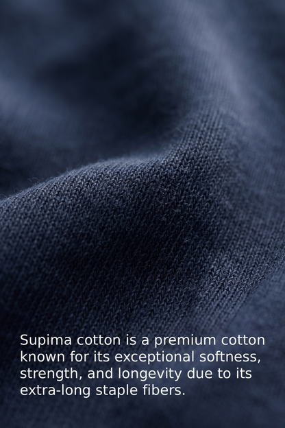 Kleeves Supima Cotton Navy Blue T-Shirt- 100% Supima Cotton