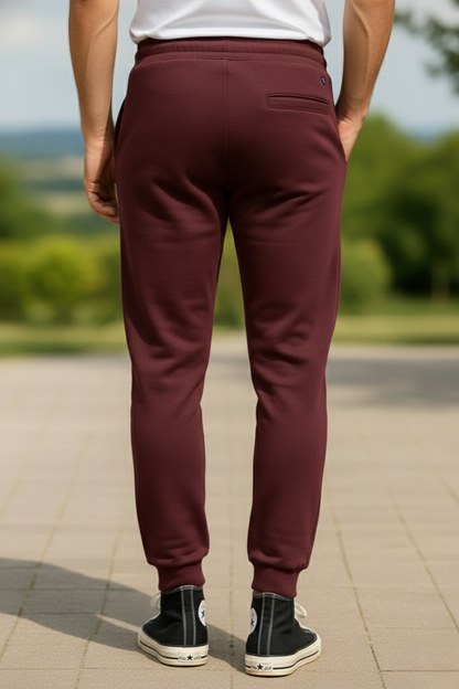 Kleeves Classic 100% Cotton Maroon Joggers