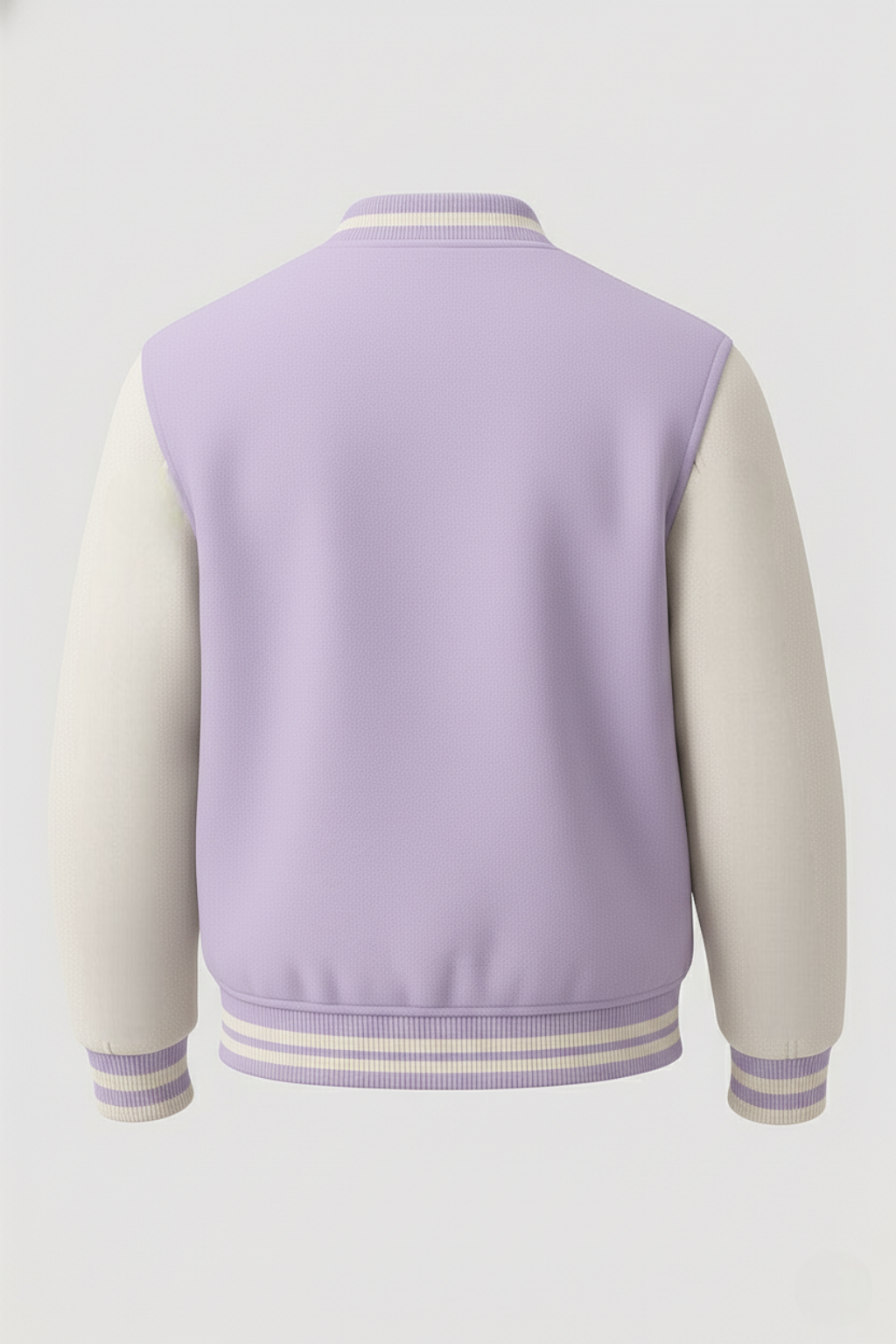 Kleeves Classic 100% Cotton 300 GSM Lavender Varsity Jacket