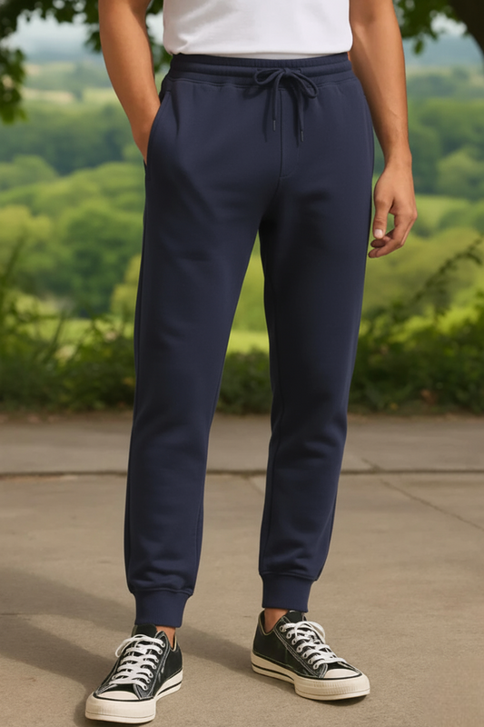 Kleeves Classic 100% Cotton Navy Blue Joggers