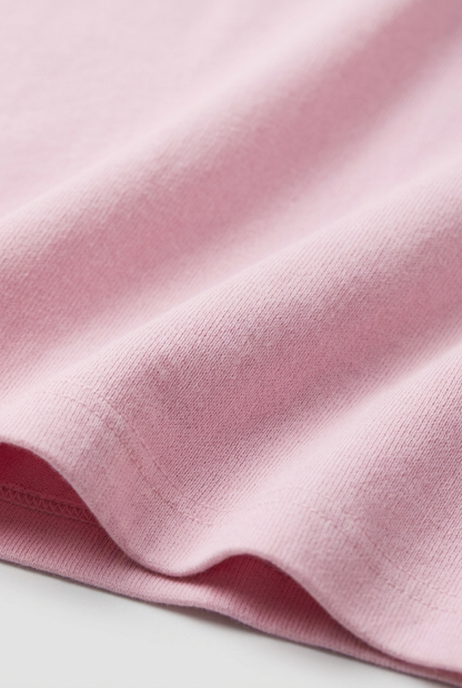 Kleeves Classic 100% Cotton 240 GSM Light Baby Pink Oversized T-Shirt