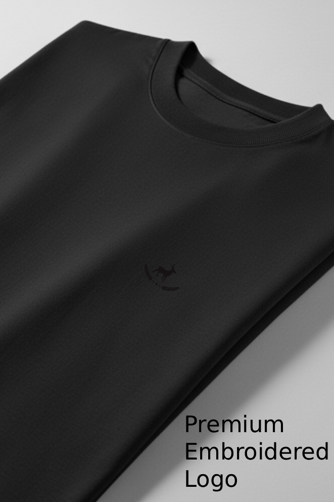 Kleeves Classic 100% Cotton 300 GSM Black Sweatshirt