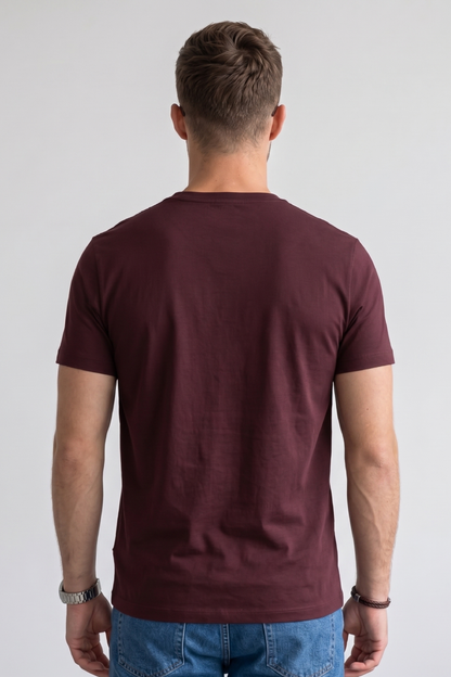 Kleeves Supima Cotton Maroon T-Shirt- 100% Supima Cotton
