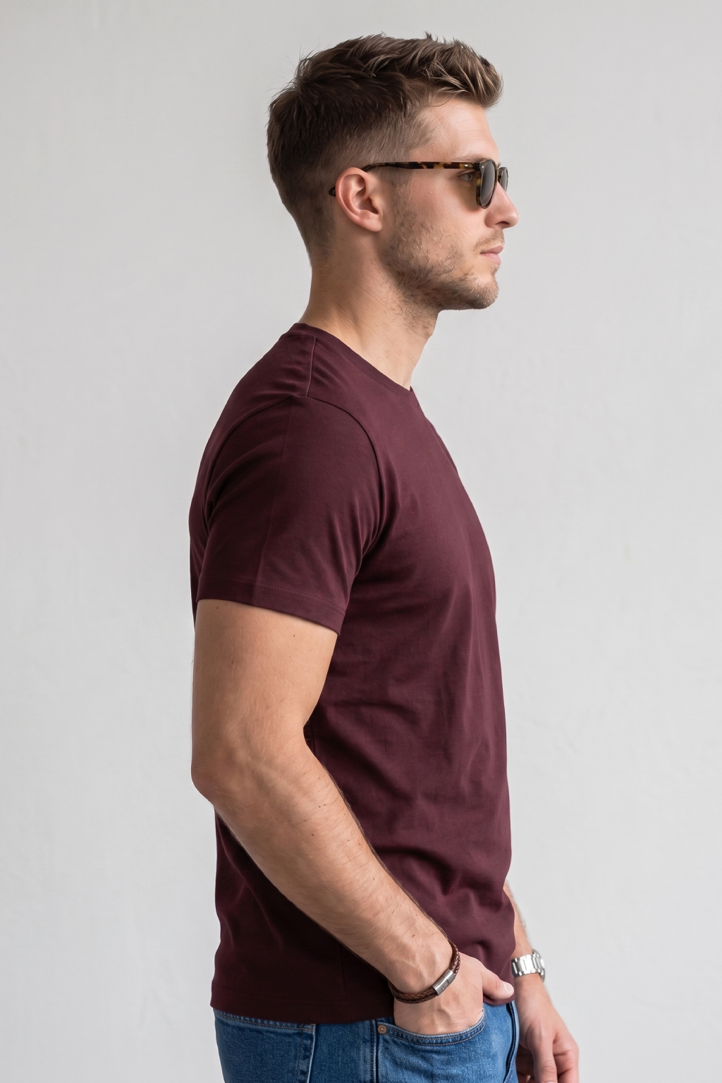 Kleeves Supima Cotton Maroon T-Shirt- 100% Supima Cotton