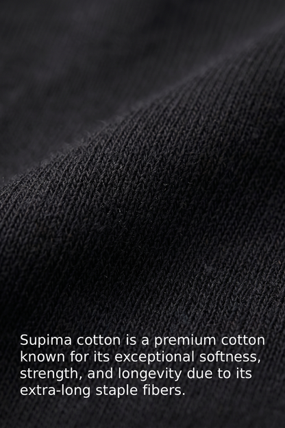 Kleeves Supima Cotton Black T-Shirt- 100% Supima Cotton