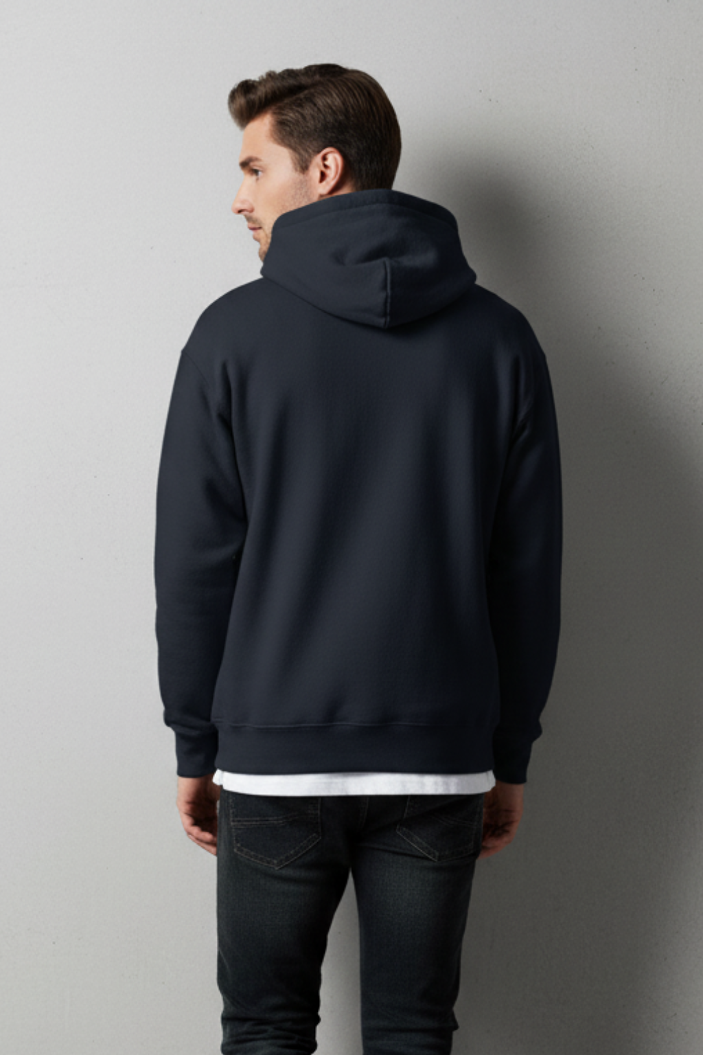 Kleeves Classic 100% cotton 300 GSM Navy Blue Hoodie