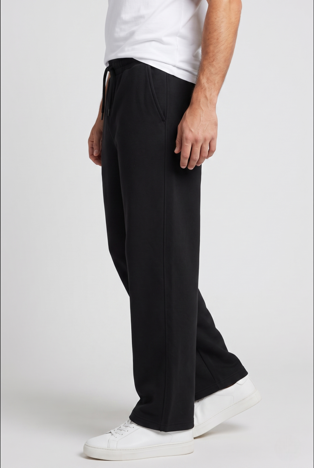 Kleeves Classic Terry Fabric Black Sweatpants