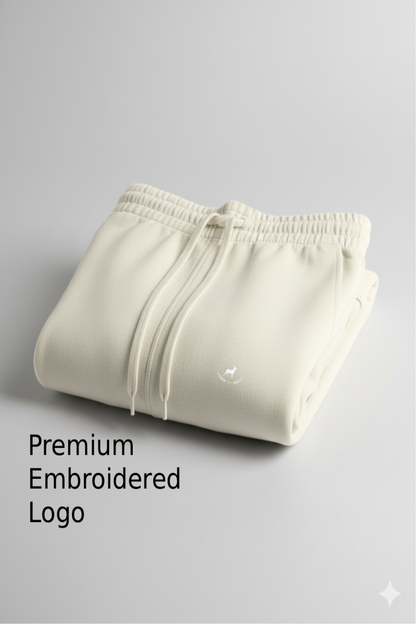 Kleeves Classic 260 GSM Terry Fabric Off-White Sweatpants