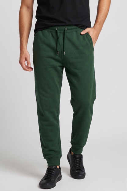 Kleeves Classic 100% Cotton Bottle Green Joggers