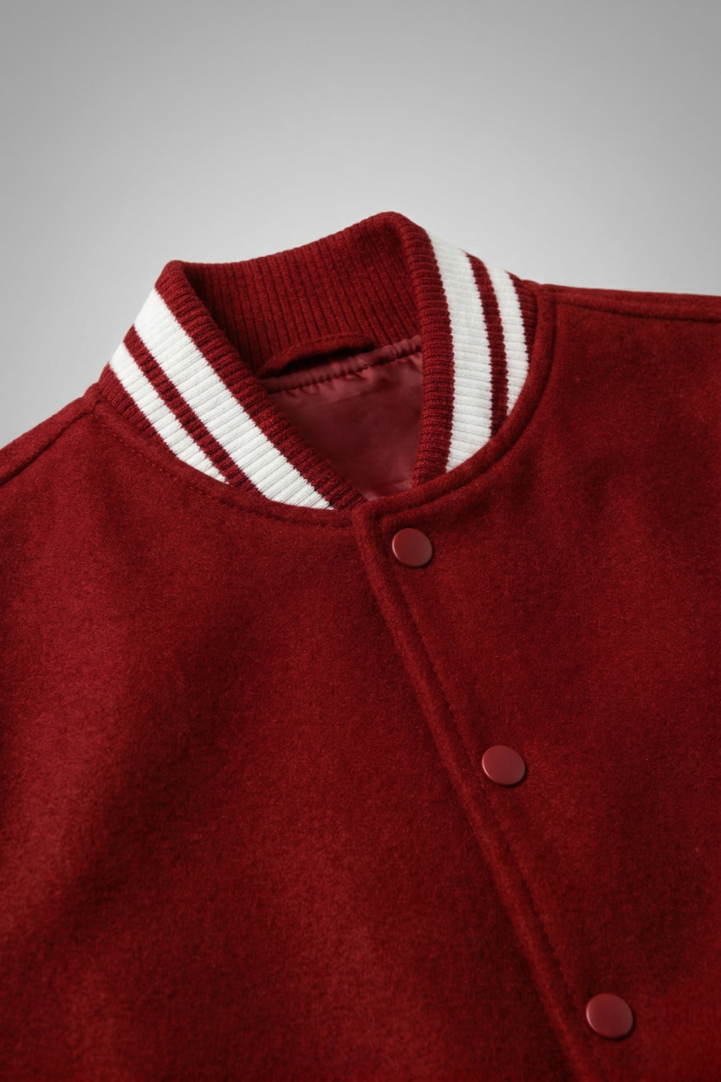 Kleeves Classic 100% Cotton Red Varsity Jacket