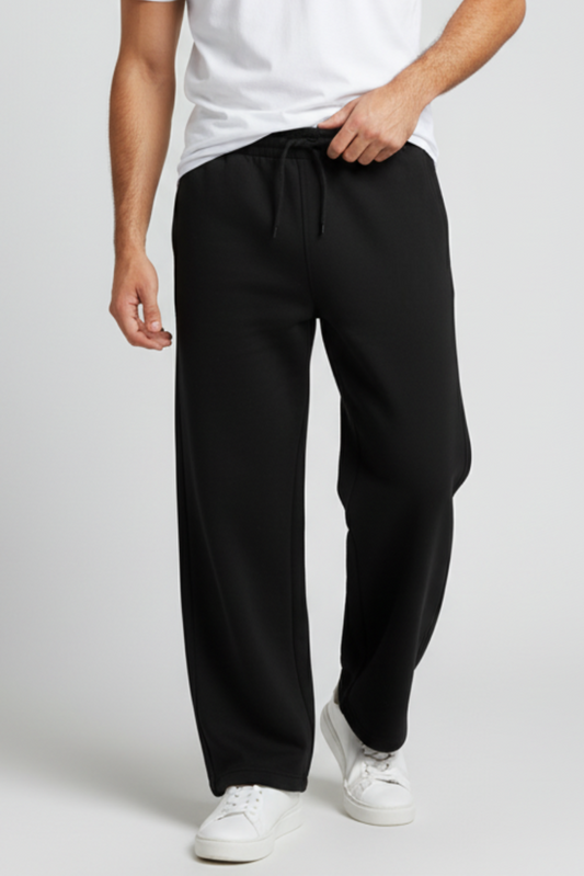 Kleeves Classic Terry Fabric Black Sweatpants