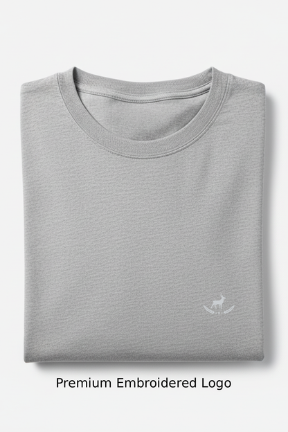 Kleeves Classic 100% Cotton 300 GSM Grey Melange Sweatshirt