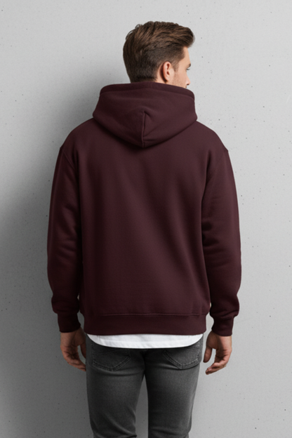 Kleeves Classic 100% cotton 300 GSM Maroon Hoodie