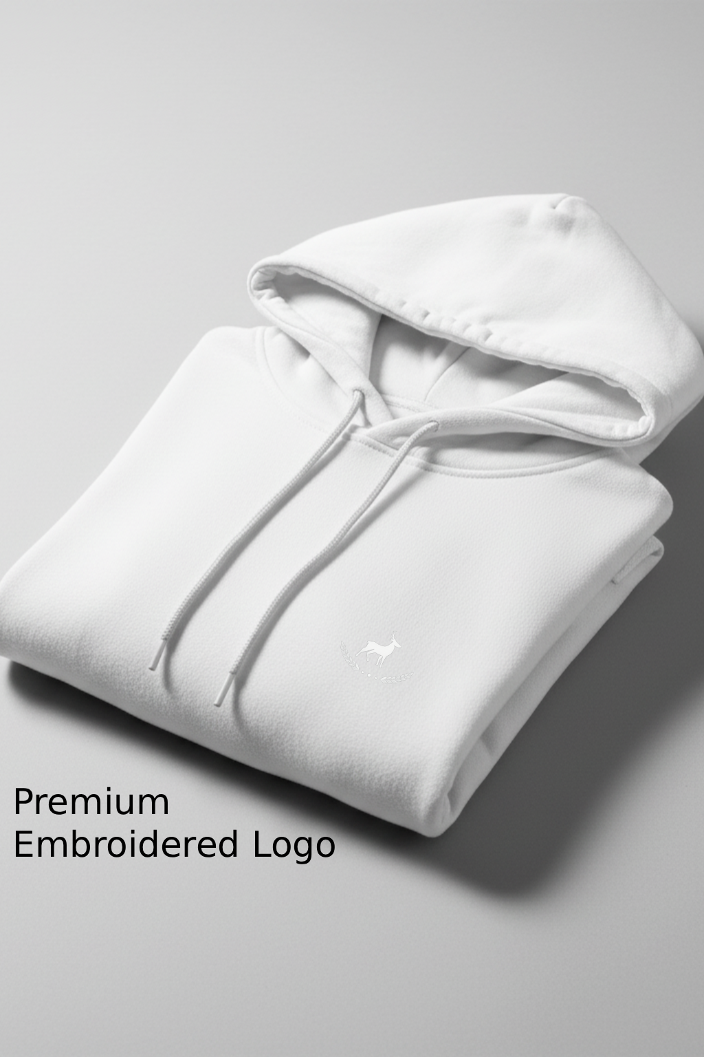 Kleeves Classic 100% cotton 300 GSM White Hoodie