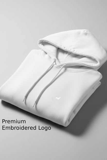 Kleeves Classic 100% cotton 300 GSM White Hoodie