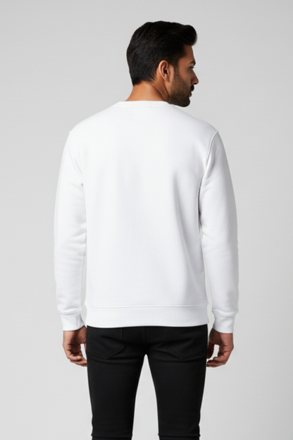 Kleeves Classic 100% Cotton 300 GSM White Sweatshirt