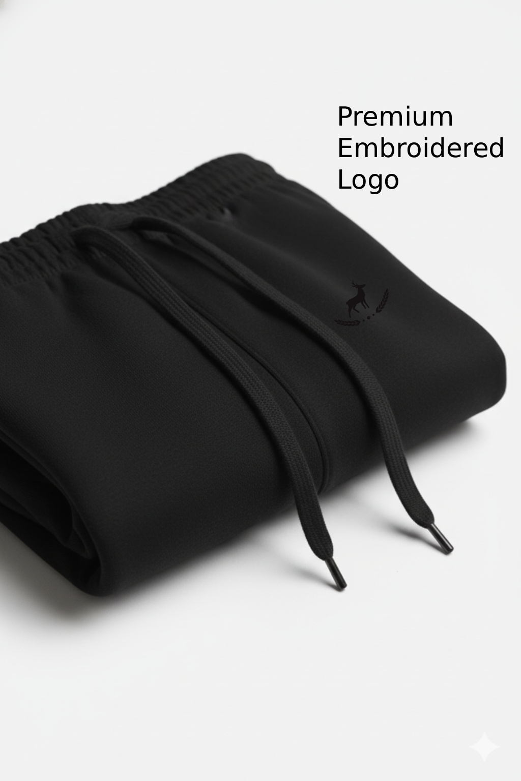 Kleeves Classic 260 GSM Terry Fabric Black Sweatpants